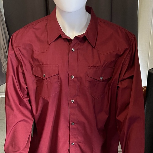 Gibson Other - Gibson Men's Maroon Western Snap Shirt